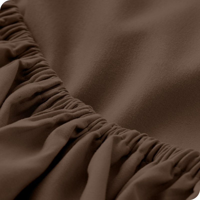 Microfiber Fitted Sheet, Twin Fitted Sheet, Cocoa