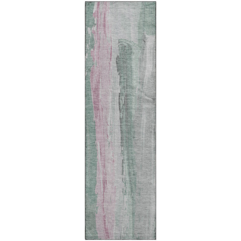 Premium Machine Washable Mayfield AMF1845 Abstract Rug, Runner 2'3" x 7'6"