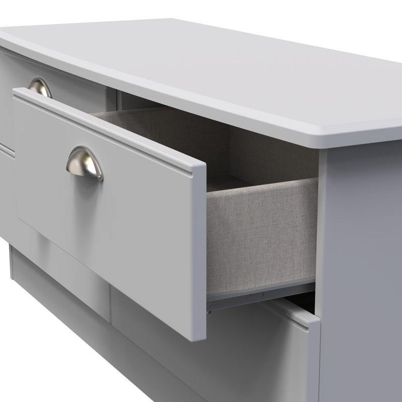 Fully Assembled Murier 4 Drawer Chest, Grey Matt/Grey Matt