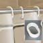 Rideaux de douche imperméables et résistants à la moisissure, écrans de salle de bain durables avec crochet, rideaux de baignoire blancs de forme carrée avec 12 anneaux en C en plastique, 70,8 po x 78,7 po
