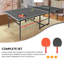Table de tennis de table pliable de taille moyenne 8 pi, table de ping-pong avec roues, ensemble complet-132921958