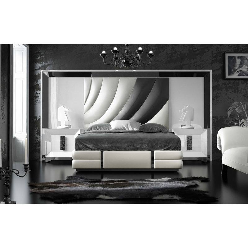 Annalya Upholstered Panel Bed, Matte, Queen