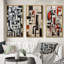 «Urban Passion Abstract Red Black White III», 3 pièces sur toile-961629012-961629000