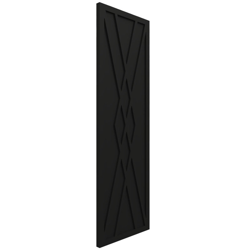 Volets de style moderne EnduraCore Composite Florence, L 12 po, H 44 po, Noir