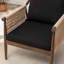 Chaise d'appoint rembourrée en bois massif Cofield-81823754