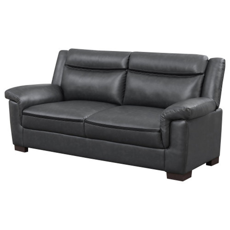 Canapé Hawthorne gris avec accoudoirs coussinés confortables