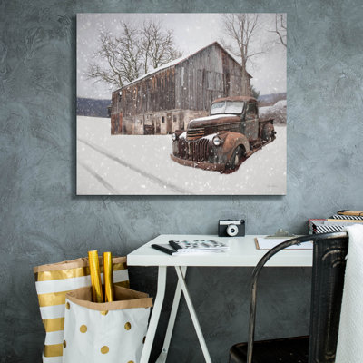  «Rustic Winter Charm» par Lori Deiter, art mural sur toile, 30 po x 26 po