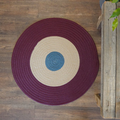 Tapis intérieur / extérieur rond en polypropylène tissé à la machine