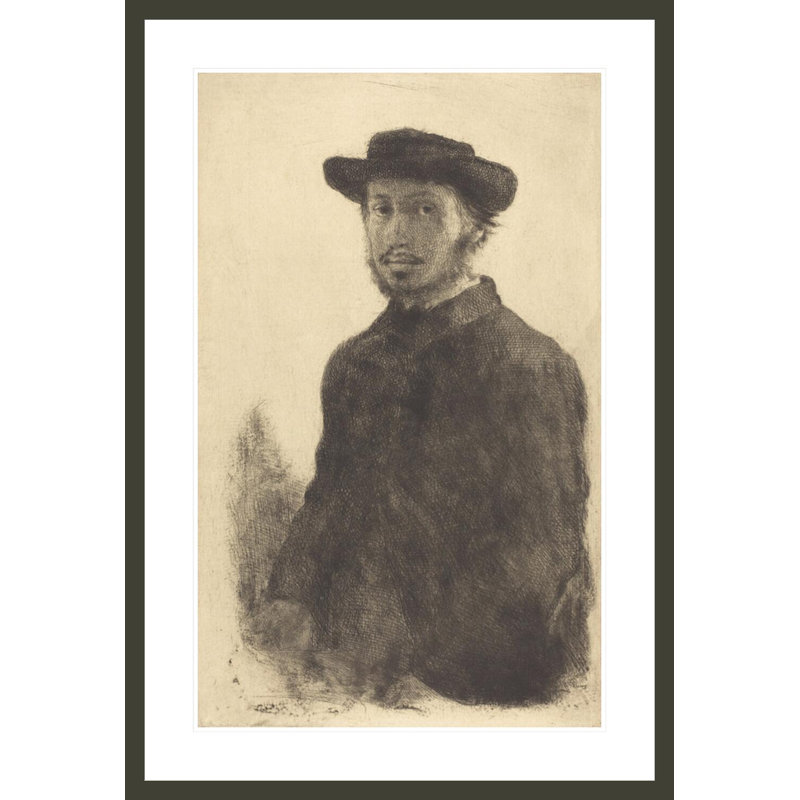 Autoportrait (Edgar Degas par lui-même) par Edgar Degas, impression giclée encadrée, H 41,5 po x l 28,44 po