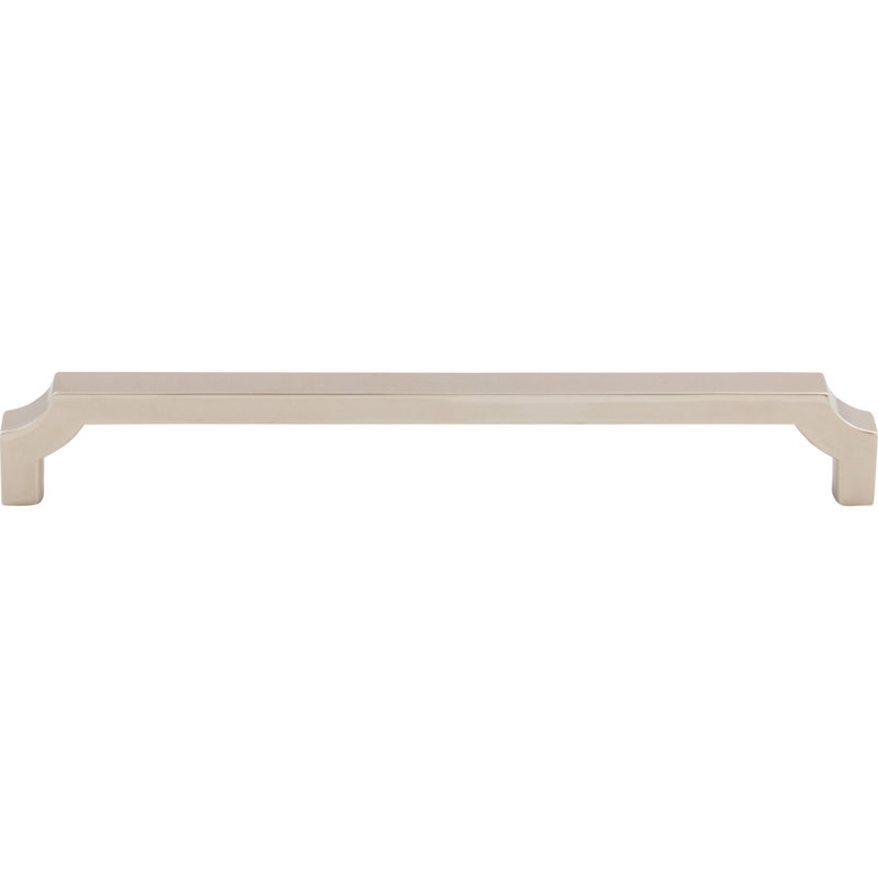 Davenport Bar pull, Polished Nickel, 7 9/16" Center to Center
