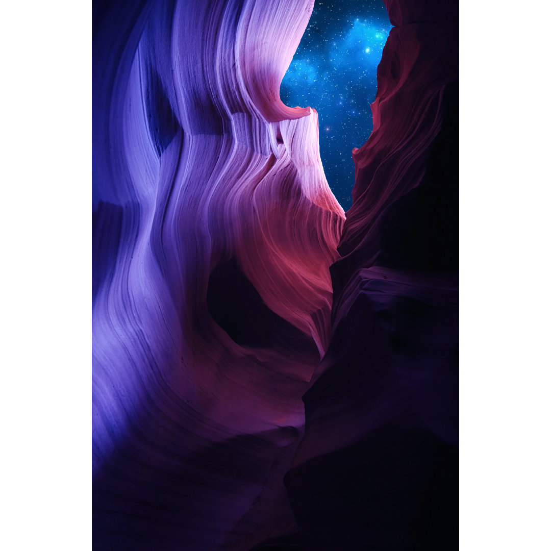 Nacht im Antelope Canyon von Raulhudson - Eingewickeltes Leinwand Set