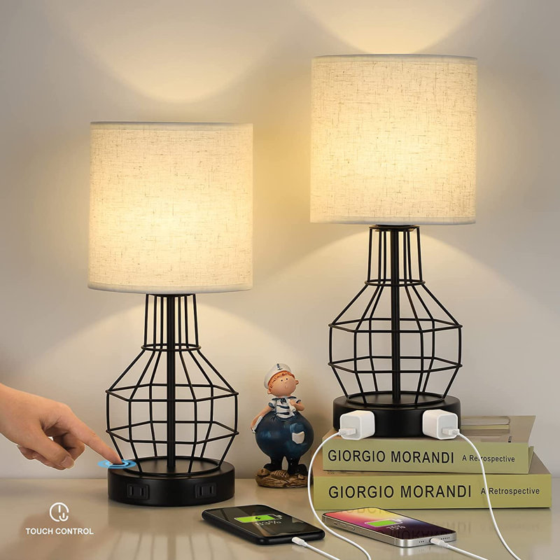 Lampe de table USB en métal Dietreich
