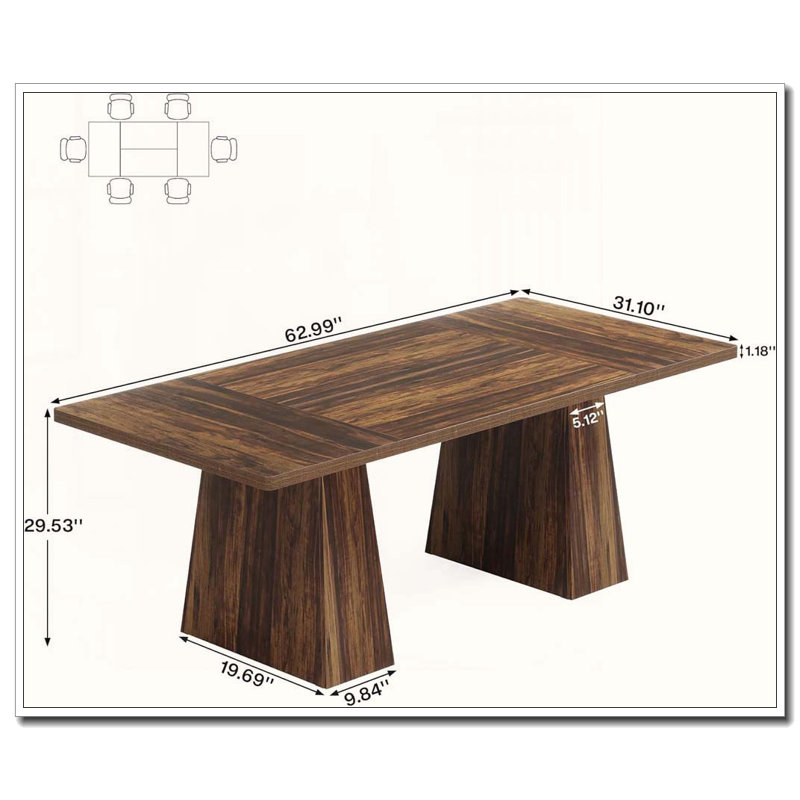 Table de cuisine, table basse, Marron foncé