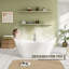 Baignoire de trempage en acrylique autoportante 59 po. X 30 po. Blanc mat brillant avec bonde escamotable