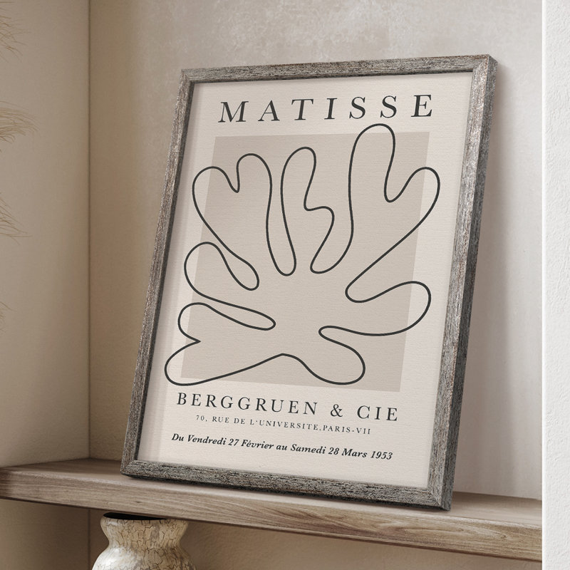 Matisse CECLXV III, reproduction d'art encadrée - bois massif, H 11 po x l 9 po