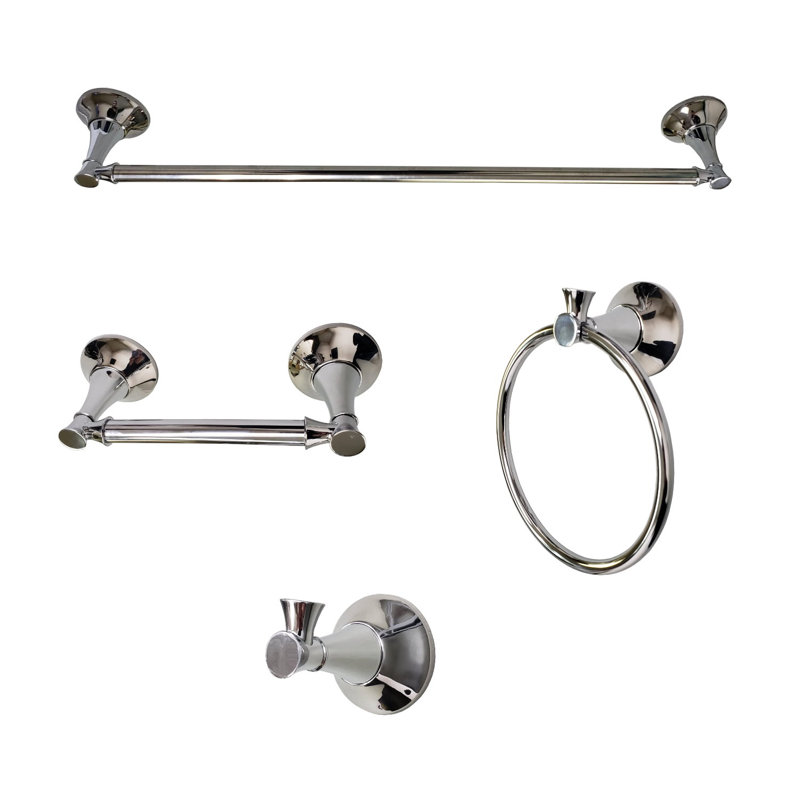 Arista Tamarack Collection 4-piece Bathroom Accessory Set In Chrome