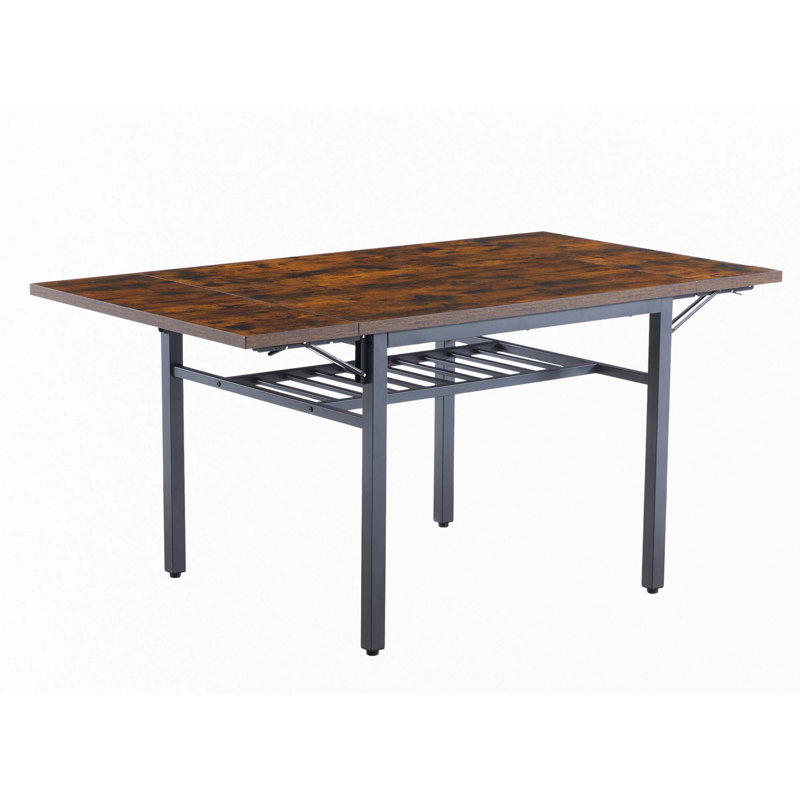 Table de salle à manger pliante (table seulement), Brun rustique