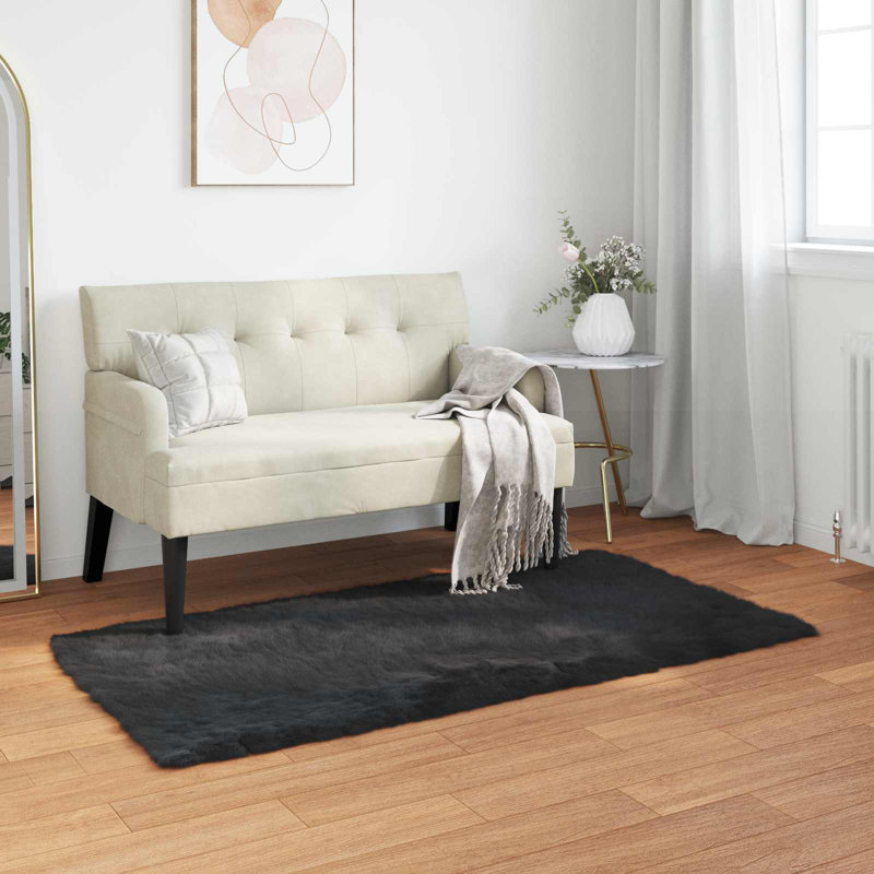 Solid Colour Standard Area Rug, Rectangle 60 x 110cm