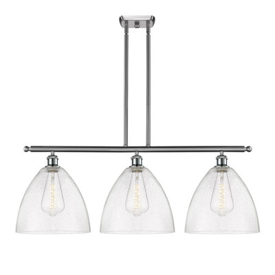 Luminaire suspendu linéaire à 3 lumières pour îlot de cuisine Ambrie