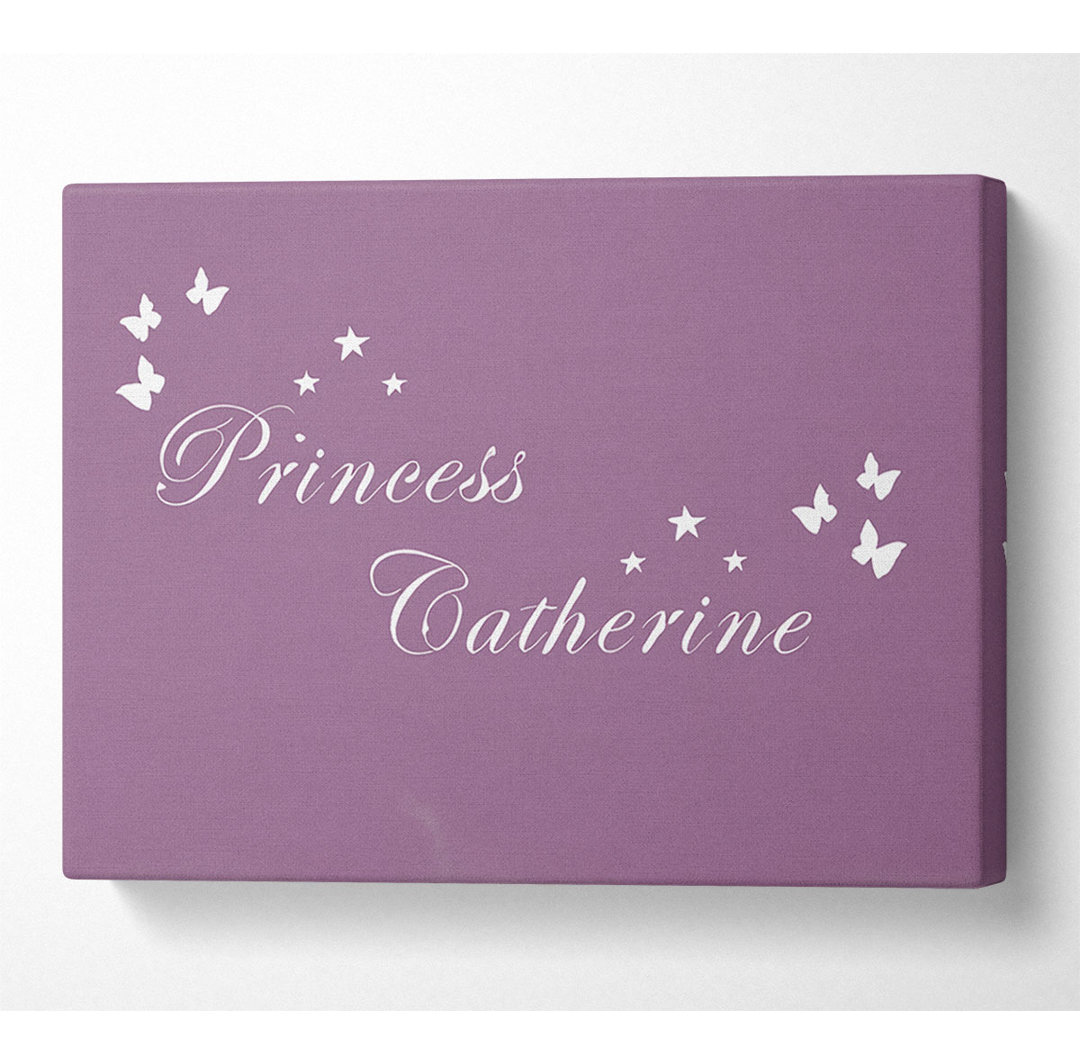 Mädchenzimmer Zitieren Sie Ihren eigenen Namen Prinzessin Dusty Pink - Wrapped Canvas Art Prints