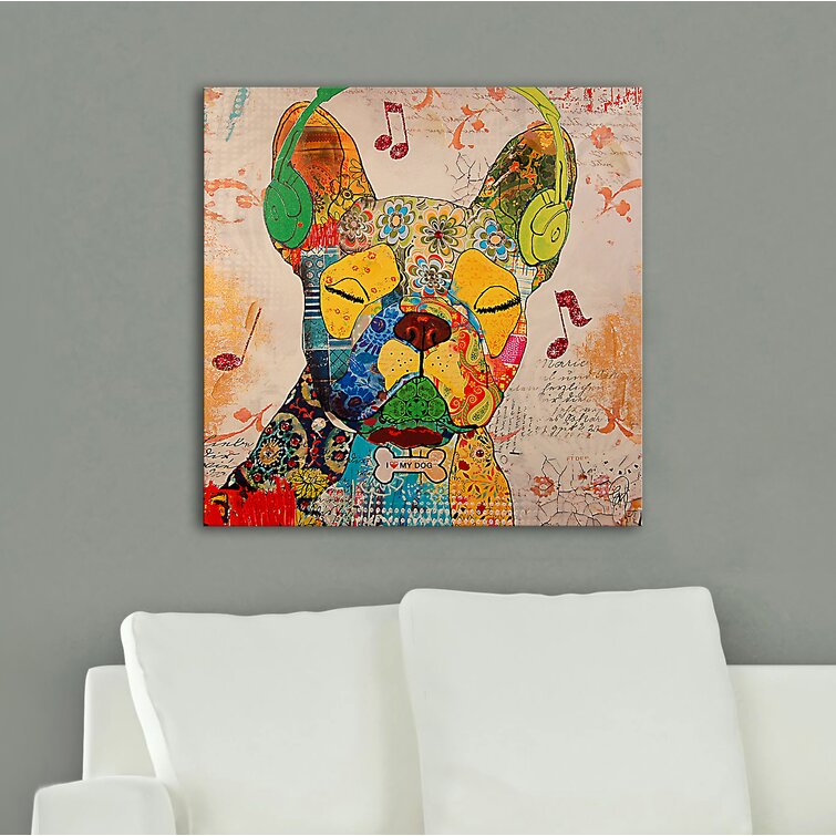 Ebern Designs Pop Art Französische Bulldogge von E. Ramirez - Gemälde auf  Leinwand drucken | Bilder