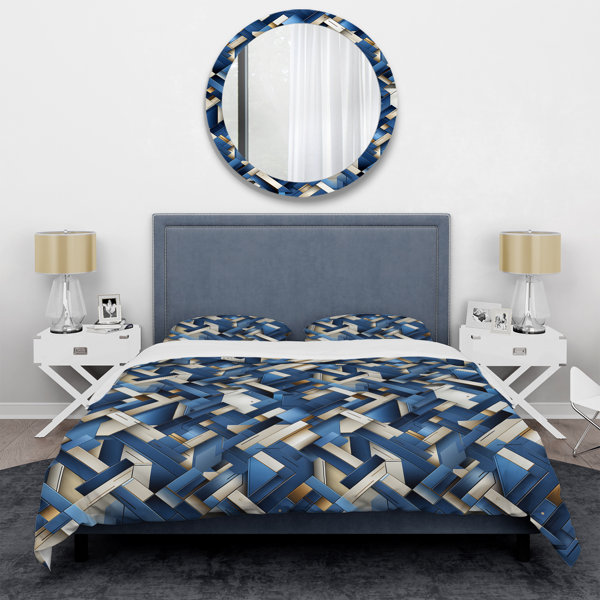 East Urban Home Orounta Geometric Shapes Duvet Cover Set | Wayfair