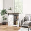 Buffet blanc 33 po - Buffet avec tablette réglable et porte de grange coulissante pour la cuisine