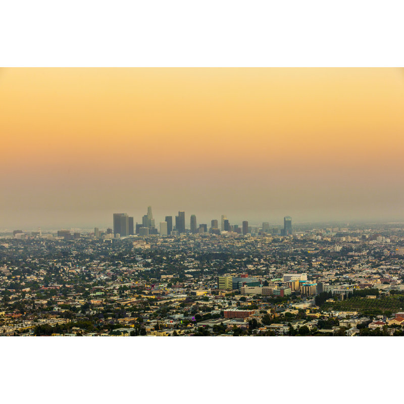 Los Angeles in Sunset - photographie sur toile tendue, H 8 po x l 12 po