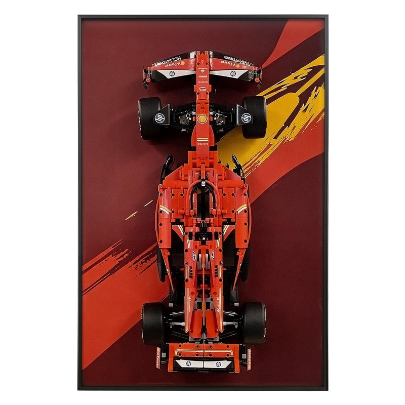 Compatible avec le cadre de montage mural en aluminium de la voiture 42207 de la voiture de sécurité de la série 42 427 de la Ferrari SF-24 [Cadre SEULEMENT]
