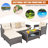 Arjola 4 - Person Patio Conversation Set with Cushions
