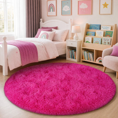Tapis uni rouge moelleux moelleux pour salon chambre à coucher chambre d'enfant chambre d'enfant