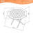 4pc Outdoor FSC Certified Wood and Resin Chairs Patio Dining Set