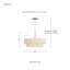Luminaire suspendu tambour en laiton 4 lumières