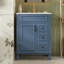 Meuble-lavabo 24 po avec lavabo en céramique, petite armoire de salle de bain, armoire moderne avec 2 tiroirs et tablette réglable