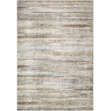 Yanush Abstract Machine Woven Polyester/Polypropylene Area Rug in Ash/Sage/Pearl/Prairie Dust