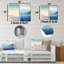 Océan Whisper Blue Beach Harmony - ensemble de salon mural en métal bord de mer-253663055