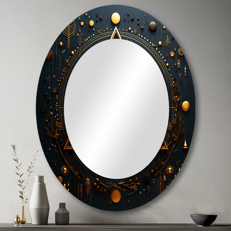 Miroir mural ovale antique, 43 po x 33 po