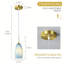 Luminaire suspendu en verre Luminaires suspendus bleus pour îlot de cuisine moderne avec finition dorée