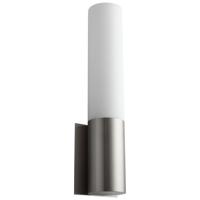 Gastn LED Armed Sconce, Satin Nickel