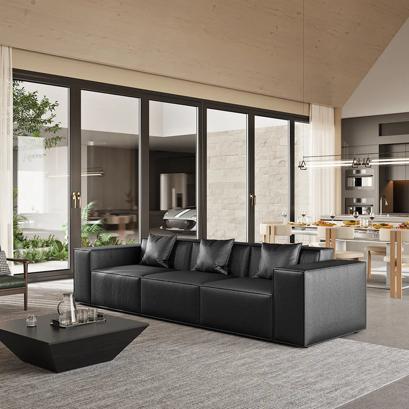 Canapé 115,75 po, Noir