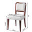 Finition noyer, rembourrée, 2, chaises de salle à manger, design traditionnel élégant, dossiers confortables, convient aux rassemblements formels 2, structure traditionnelle en bois massif rembourré, coussins, famille