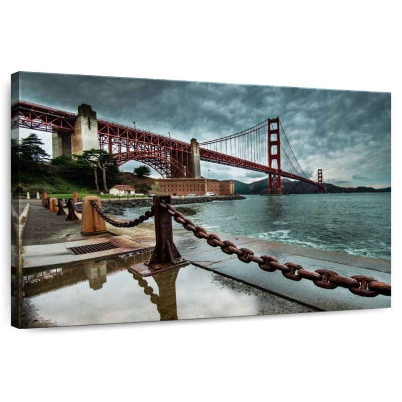 Nicci Overcast Golden Gate Bridge, 16" H x 24" W