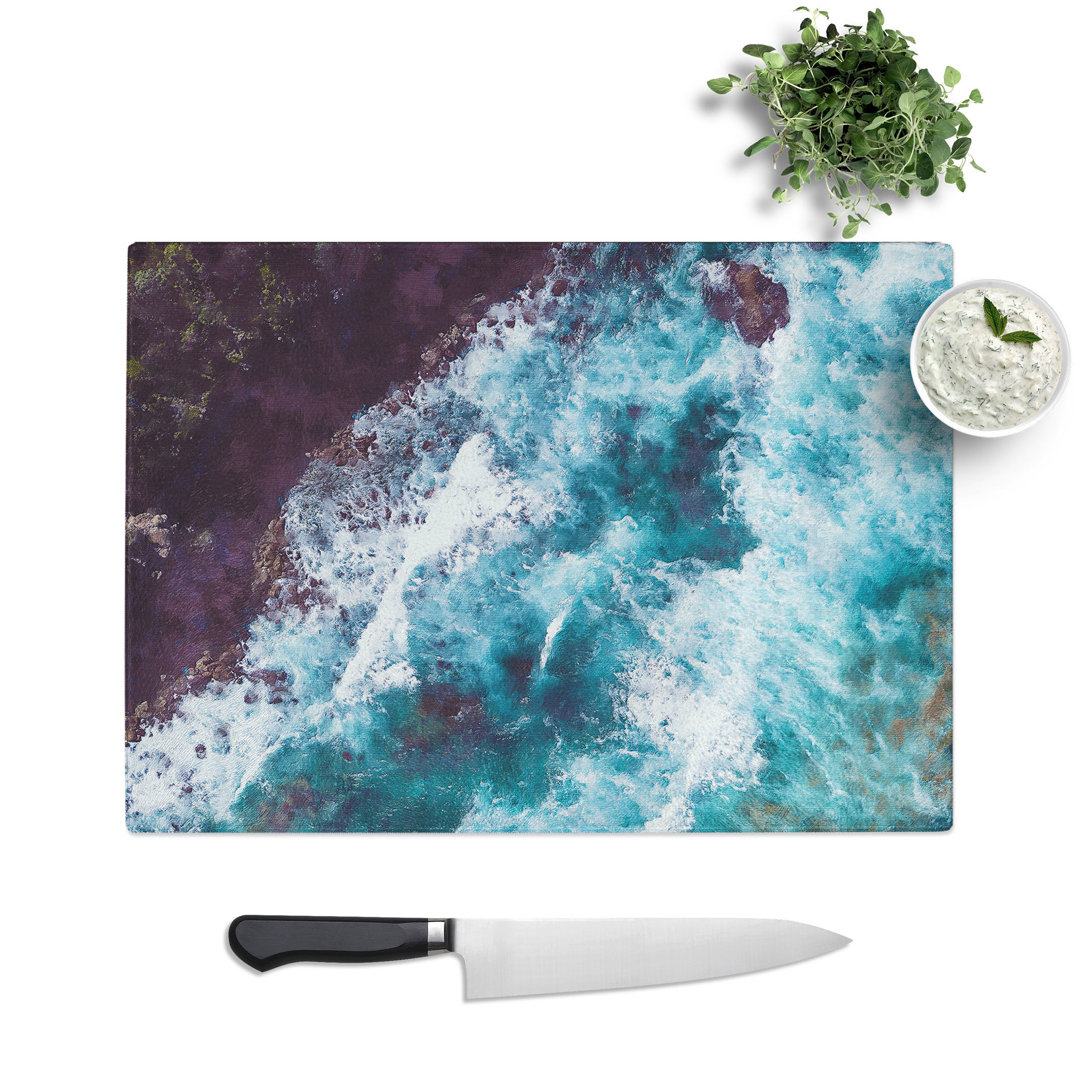 Ocean Waves in Wollongong Australia Painting Chopping Board