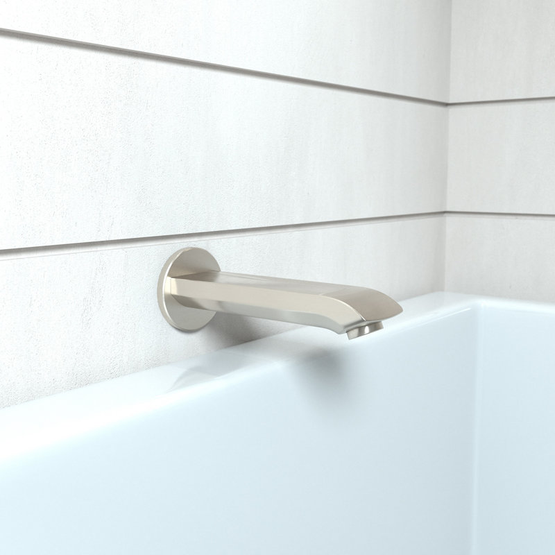 Metris E Wall Mounted Tub Spout Trim, Brushed Nickel