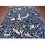 Tapis oriental noué à la main 8 pi x 8 pi bleu Peshawar CC15841CA44A427AA7F16716C1BE90D1