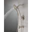 Ensemble de robinet de baignoire en nickel brossé avec pomme de douche à main Nicoli 14 Series, ensemble de garniture de valve, acier inoxydable (valve incluse)-91336331