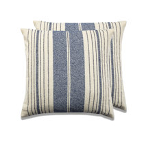 SoArtSi Beachy Blue Throw Pillow with Insert and Washable Zippered Cov