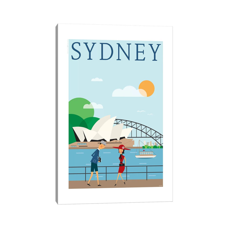 Sydney 1 Piece Wall Art on Canvas, 20.32 cm H x 30.48 cm W, Canvas