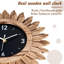 Horloge murale 12 po en bois rustique Boho Sunburst