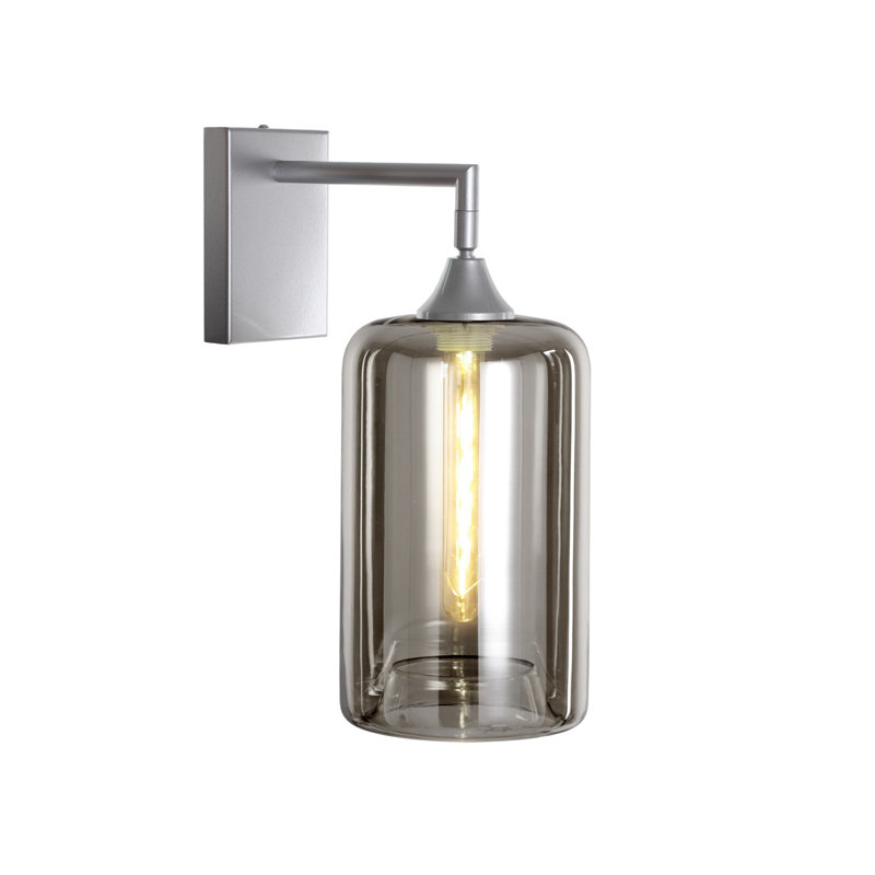 Bonita Armed Sconce, Smoke, Silver